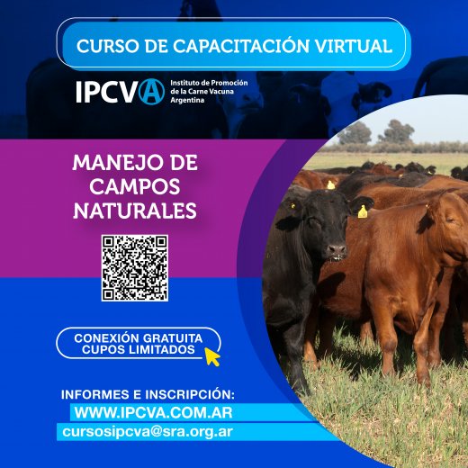 Más capacitación virtual del IPCVA: manejo de campos naturales